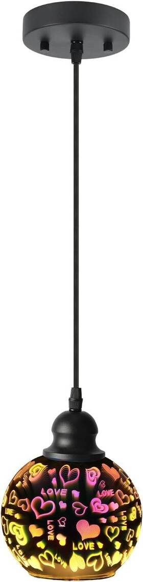 3d-love Bricosmocon P0005 Pendant Light Fixtures Modern Hanging Ceiling Lamp With Glass Globe Sha
