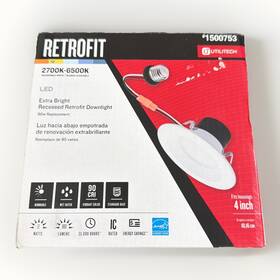 1500753 Bright 822985525237 Utilitech Led Extra Recessed Retrofit Downlight 90w Replacement #1500753 1500753 Bright 822985525237 Utilitech Led Extra Recessed Retrofit Downlight 90w Replacement #1500753