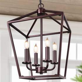 D3561.4orb Brighthome Farmhouse Chandelier 4-light Oil-rubbed Bronze Pendant Light Fixture For Kitche
