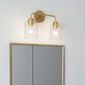 Ki802g Brio Lighting Kiara 2-light Dimmable Bath Vanity - Gold
