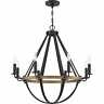 Brl5008ek Quoizel Bartlett Transitional Chandelier In Earth Black 611728300862