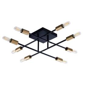 B6802bg Bromi Design Halton 19.5 Inch X 4.75 H 8-light Black And Gold