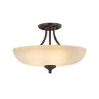 3947bb-tw Bronze 3 Burnished Capital Ceiling Fixture Light Lighting --777