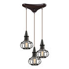 14191 Bronze Collection Chandelier Light Elk Rubbed Oil 3 Lighting Yardley