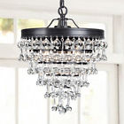 B051-hd-498 Bronze Finish Antique Chandelier Glass 3-light Crystal Claudia