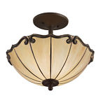 394148 Bronze Semi-flushmount Light Fixture Ceiling Portfolio Tiffany-style