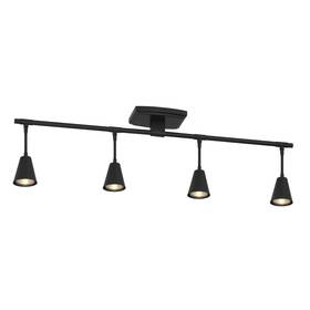 Lc005079 Brooklyn Bulb Co. Modern Led 4-light Track Lighting Matte Black 32 Inch 4 Gu10 Incl