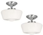 Wi900737 Brushed Luray Semi-flushmount World 1-light Imports Nickel