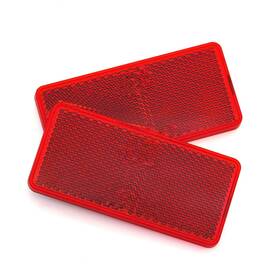Bskrr021 Bsk 4 Ece Rectangular Red Stick-on Reflectors - Pack Of 2