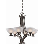 29773-bs Bulb Brushed Triarch - 6-light Transitional Chandelier Steel Luxor