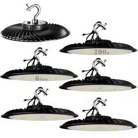 Ac100-277 Bulbeats 445027879896 6-pack Of 200-watt Led High Bay Light 30000lm Shop Lights