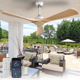 Ws-fpz180-18b-ne-ap Bvenubiglite Ceiling Fan Without Light 52 Inch 3 Blade Indoor Outdoor For Patios - Wo