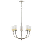 Fx-3714-5 Cal Lighting Jervis Metal Chandelier With Glass Shades
