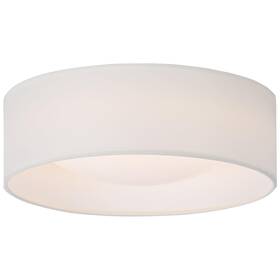 Cl-fb-0002 Calokes 13 Inch White Fabric Flush Mount Ceiling Light 24w 3000k Led Closed To L