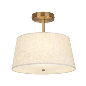 Us-icl-bd-007 Calokes Coneshaped Semi Flush Mount Modern Ceiling Light Fixture 3light Drum Lamp With G
