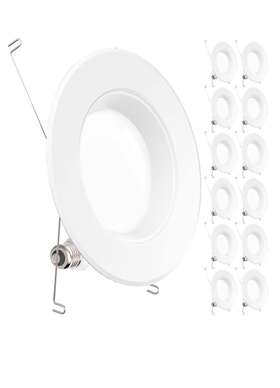 Can Dl Bfdr6-13w-6k-12pk Sunco Lighting 12 Pack 5/6 Inch Led Lights Recessed Retrofit Baffl