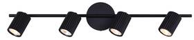 Canarm 062345506111 Rexton 4-light Ceiling/wall Track Light Matte Black Adjustable Modern