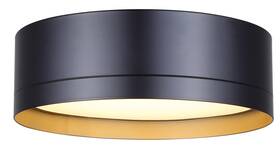 Canarm 062345506494 Kyrie Led Flush Mount Matte Black And Gold 32w Integrated Dimmable Mode