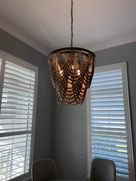 Ich1001a06bgy18 Canarm Kipling 6 Light 18 Inch Chandelier - Tan