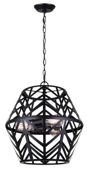 Ich635b03bk17 Canarm Maud Modernchandelier 3-light 16.5in Wide 100w Type A 16.5x17.5in Ch635b03bk17