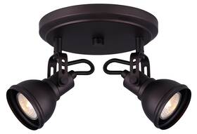 Icw622a02orb10 Canarm Polo 2-light Track Lighting Oil Rubbed Bronze Adjustable Ceiling/wal