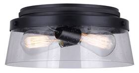Ifm1097a13bk Canarm Ifm1097a13 Declan 2 Light 13 Inch W Flush Mount Drum Ceiling - Black