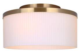 Ifm1165a14gd Canarm Kinslea 3-light Flush Mount Fixture Flat Opal Ribbed Glass Modern Kitchen