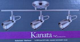 It593a03bn10 Canarm Kanata 3-light Brushed Nickel Fixed Track Light 22.5 Inch W Gu10
