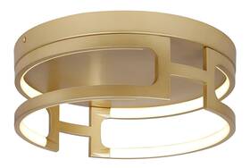 Canarm Lfm278a15pgd Bettony 15-inch Led Flush Mount Ceiling Light Gold Round Low-profile
