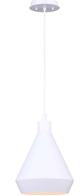 Ipl1020a01wh Canarm Lighting Byck 1-light Pendant Matte White Metal Ceiling Fixture
