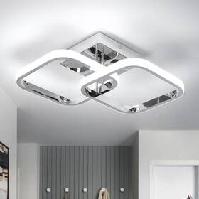 Caneoe 748452959478 Led Hallway Ceiling Light Fixtures Square Modern Lamp 6000k Chr