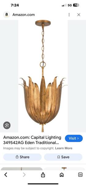 349542ag Capital Eden Pendant 4-light 240 Total Watts Antique Gold