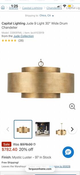 Capital Lighting 339091ml Jude 9 Light 30 Inch Wide Drum Chandelier New