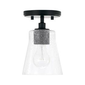 346911mb-533 Capital Lighting 346911-533 Baker 6 Inch W Semi-flush Ceiling Fixture - Black