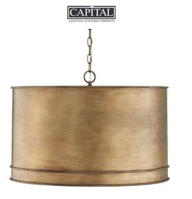 349242ml Capital Lighting Nole 4 Light 24 Inch Wide Drum Chandelier New