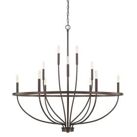Capital Lighting 428501bz 428501 Bronze Greyson 12-light 40 Inch W Taper Candle Chandelier