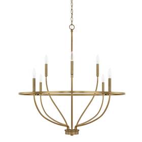 428581ad Capital Lighting 428581 Brass Greyson 8-light 34 Inch W Taper Candle Chandelier