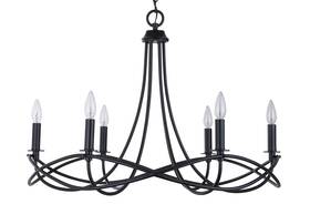 431661mb Capital Lighting 431661 Black Sonnet 6-light 30 Inch W Taper Candle Chandelier