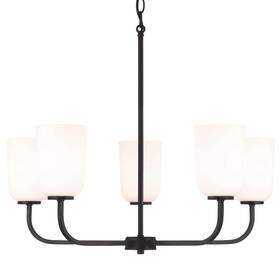 448851mb-542 Capital Lighting 448851-542 Lawson 5 Light 26 Inch W Chandelier - Black