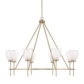 455981ad Capital Lighting 455981 Joss 8 Light 46 Inch W Chandelier - Brass