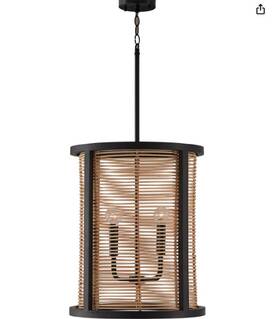 544041fk Capital Lighting Rico 4 Light Foyer Flat Black -