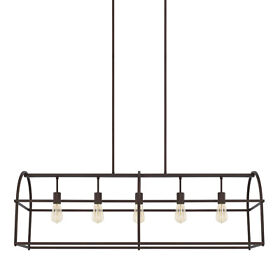 825751bz Capital Lighting 825751 Bronze 5-light 46inch.w Linear Chandelier