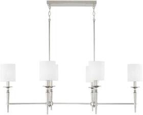 842661pn-701 Capital Lighting Chandelier Polished Nickel Abbie 6 Light 48 Inch Pillar Island
