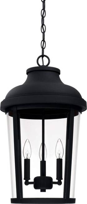 927033bk Capital Lighting Fixture Company 841740122672 Dunbar 3-light 180 Total Watts 23 Inch H X 13 W Black