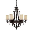 3606ri-125 Capital Rustic Light Chandelier Lighting River Iron 6 Crest