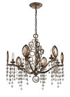 25655-018 Capri 6 1 Chandelier Eurofase Light Crystal Lighting Tier 4-48 Bronze