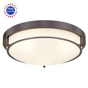 Ckcl4822-3w-orb Cargifak 16 Inch Flush Mount Ceiling Light 3 Oil Rubbed Bronze Cl4822-3w-bk
