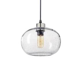 9499160005 Casamotion 9 Inch W X 6 H 1-light Nickel Effervescent Hand Blown Glass Pendant Light