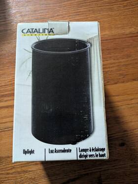 05034650 Catalina Uplight Tabletop Inch Can Black Rotory Switch