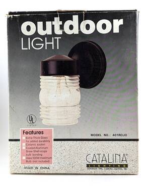 401rojo Catalina Lighting Outdoor Wall Mount Security Light Sconce And Lens Only Black